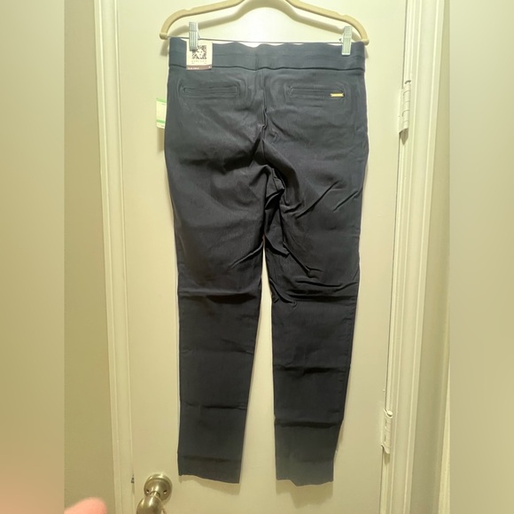 Anne Klein Navy Trousers with Gold Accents Size 8 NWT - Picture 4 of 8